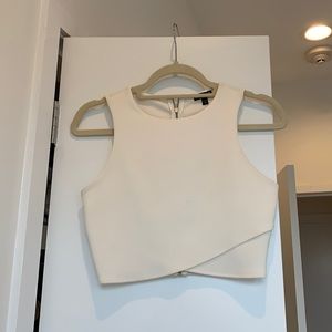 Express white crop top